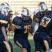 Saline senior offensive lineman Casey Schukow celebrates after a stop in the first quarter against Pioneer High School on Friday. Pioneer won 7-6. Daniel Brenner I AnnArbor.com